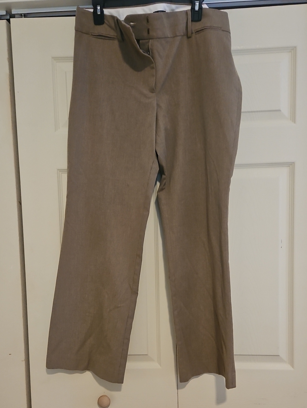 LOFT Women's Tan Straight-Leg Dress Trousers